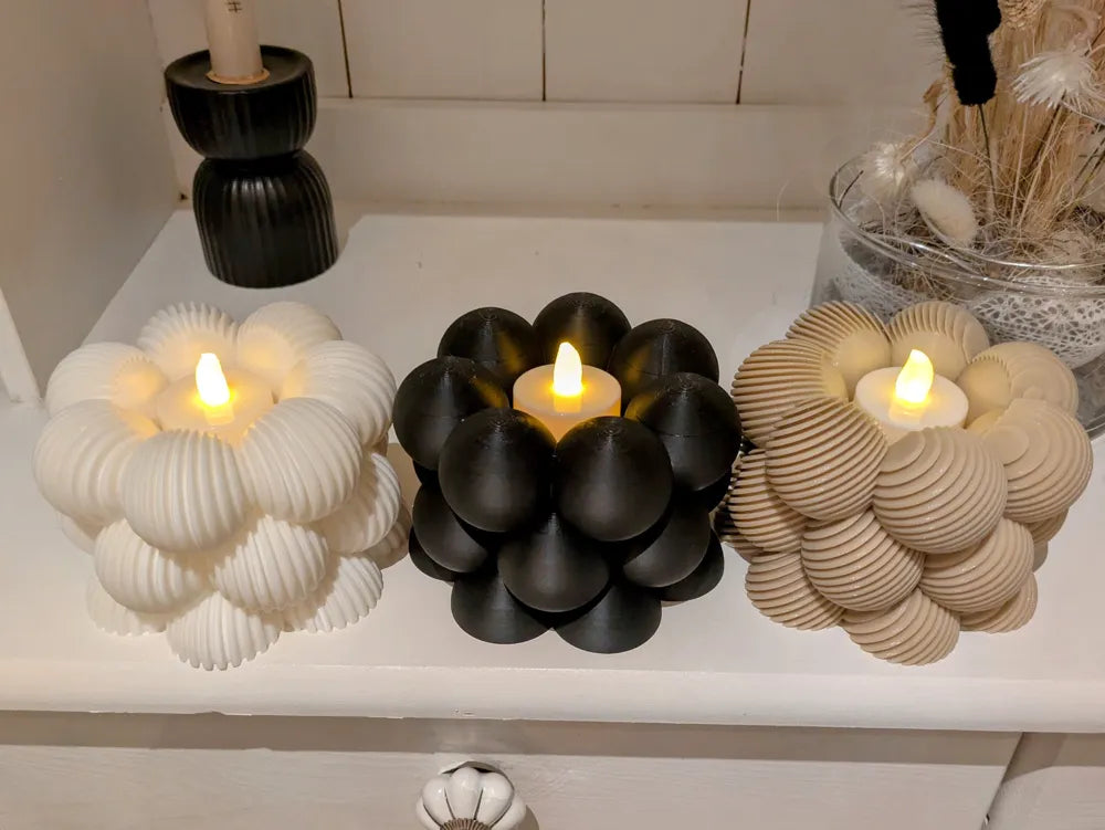 Büyük Baloncuk Tasarımlı Tealight Mumluk (mum hariç)