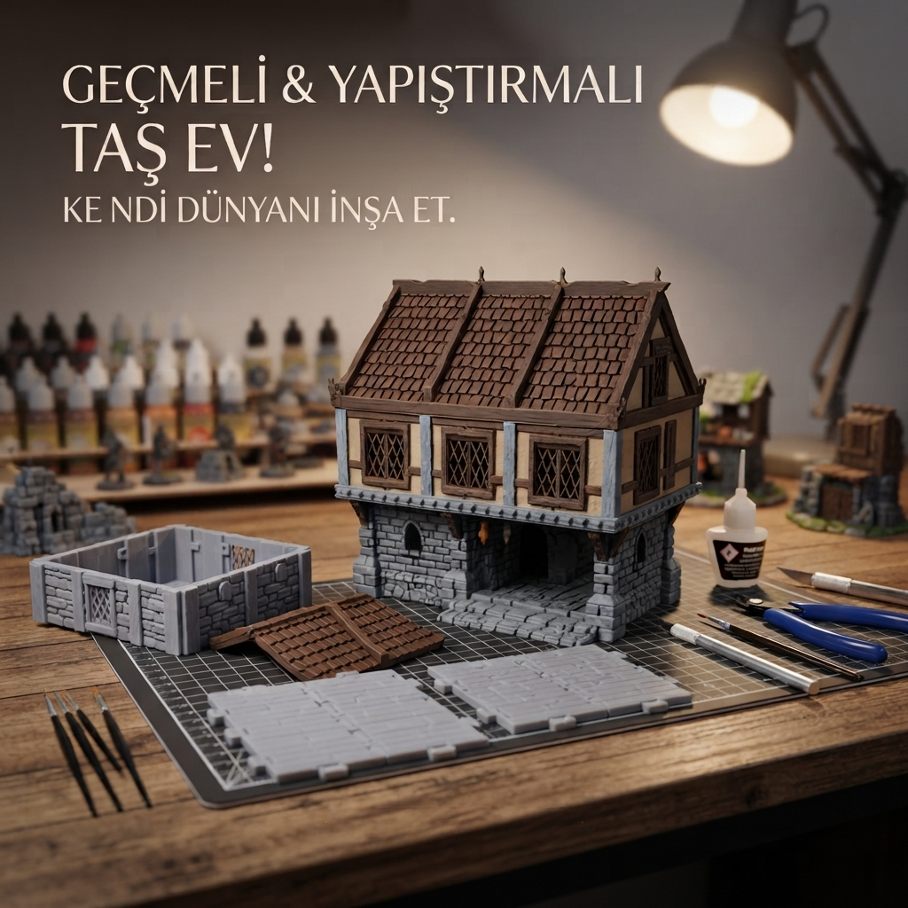 Orta Çağ Tarzı Tüccar Evi Demonte Maketi