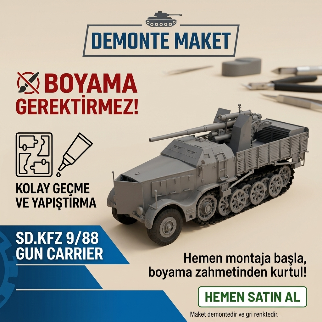 1:35 Ölçek Sd.Kfz.9 / 88 mm FlaK 37